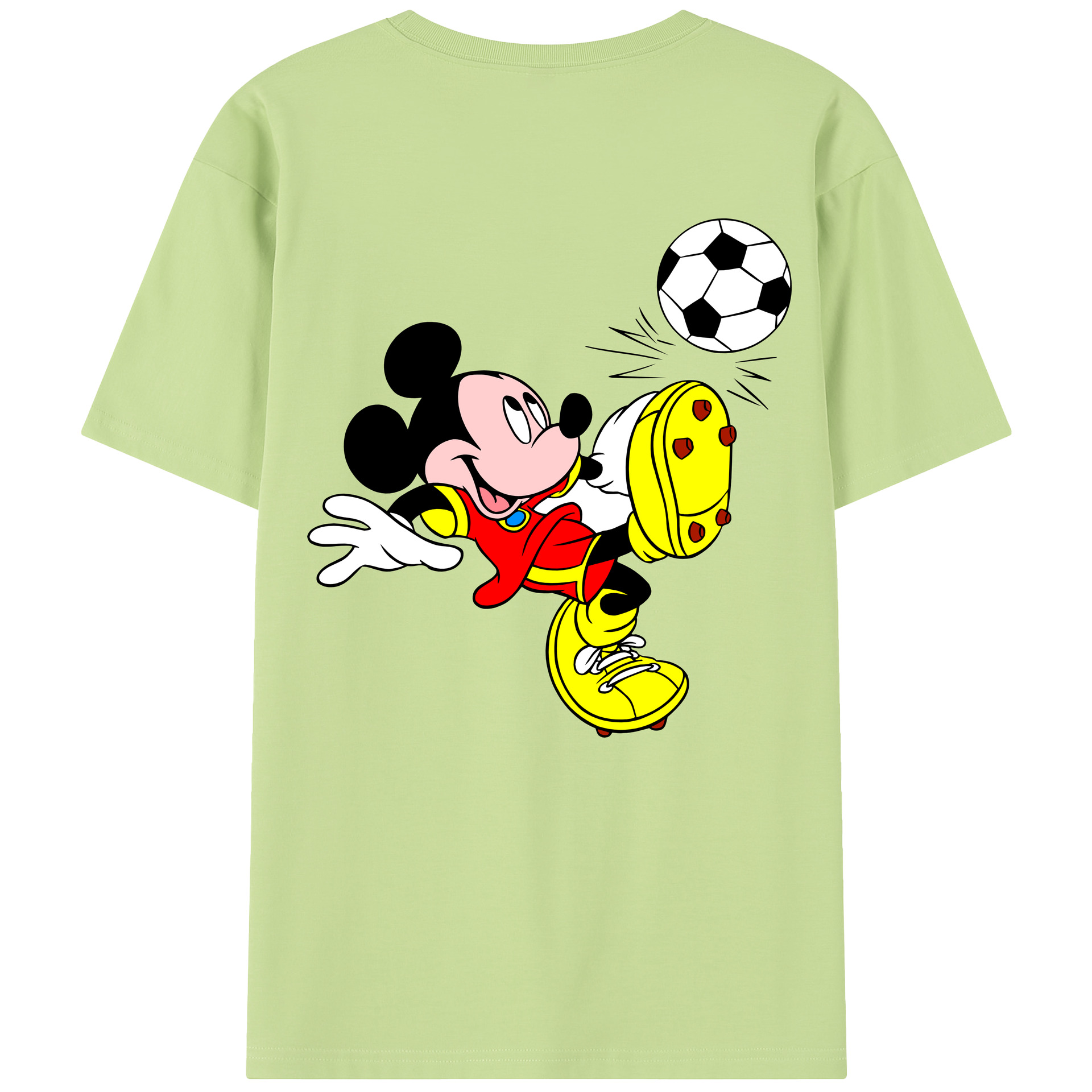 （画像用） ミッキーマウス Mickey Mouse 綿100％半袖Tシャツ（背面プリント）
